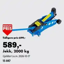 Biltema Jekk, 2000 kg tilbud