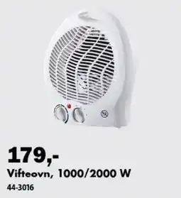 Biltema Vifteovn, 1000/2000 W tilbud