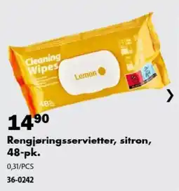 Biltema Cleaning Wipes Lemon tilbud