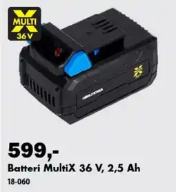 Biltema Batteri MultiX 36 V, 2,5 Ah tilbud