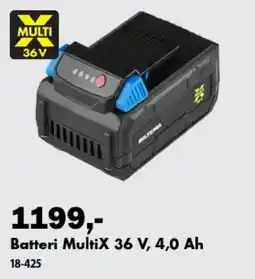 Biltema Batteri MultiX 36 V, 4,0 Ah tilbud