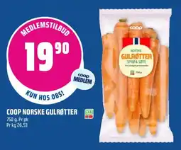 Coop Obs Coop gulrøtter tilbud