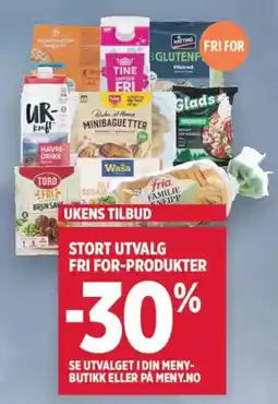 Meny Fri for-produkter tilbud