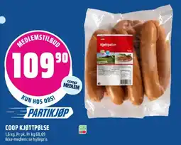 Coop Obs Coop kjøttpølse tilbud