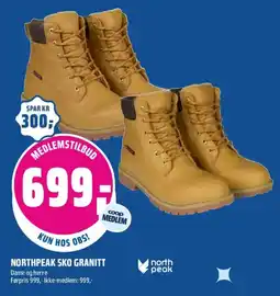 Coop Obs Northpeak sko granitt tilbud