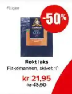 Spar Fiskemannen Røkt laks tilbud