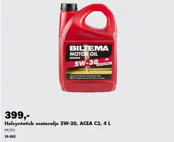 Biltema motorolje