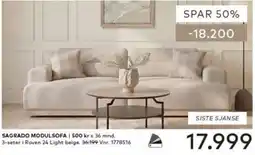 Skeidar Sagrado modulsofa tilbud