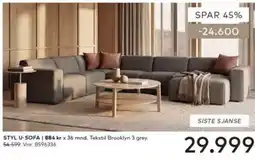 Skeidar Styl u-sofa tilbud