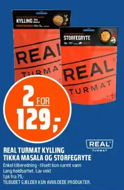 Coop Obs Real turmat kylling tikka masala og storfegryte tilbud