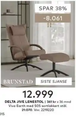 Skeidar Brunstad Delta Jive Lenestol tilbud