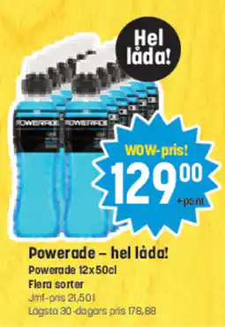 Eurocash Powerade - hel låda! tilbud