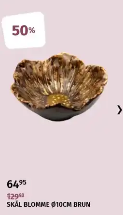 Nille Skål Blomme Ø10cm Brun tilbud