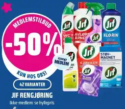 Coop Obs Jif rengjøring tilbud
