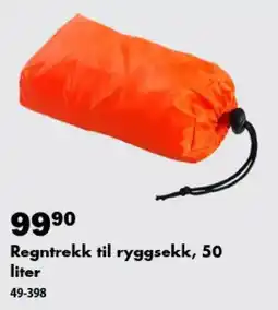 Biltema Regntrekk til ryggsekk tilbud