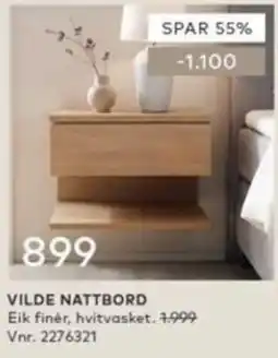 Skeidar Vilde nattbord tilbud