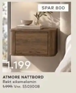 Skeidar Atmore nattbord tilbud