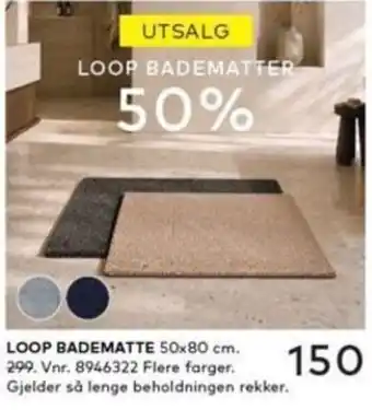 Loop badematte