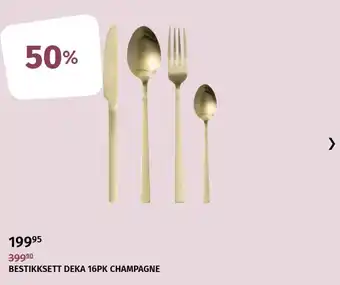 Bestikkssett deka 16pk champagne