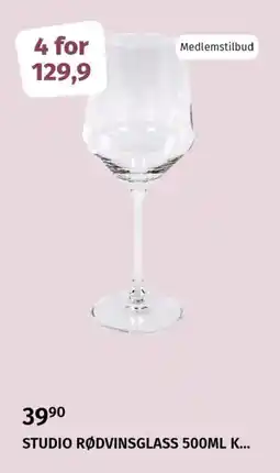 Nille Studio rødvinsglass tilbud