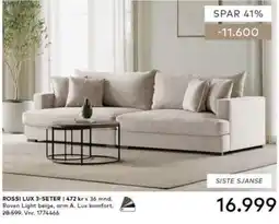 Skeidar Rossi Lux 3-seter tilbud