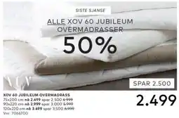 Skeidar Xov 60 jubileum overmadrasser tilbud