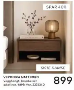 Skeidar Veronika nattbord tilbud