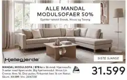 Skeidar Hjellegjerde Mandal Modulsofa tilbud