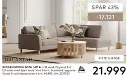Skeidar Brunstad Slogen Modulsofa tilbud