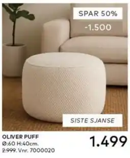 Skeidar Oliver Puff tilbud