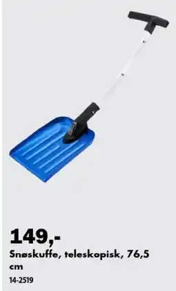 Biltema Snøskuffe, teleskopisk tilbud