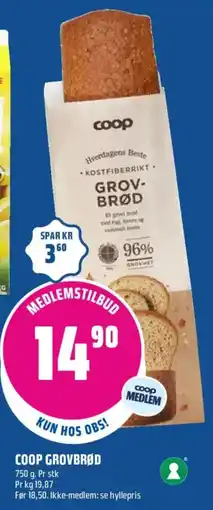 Coop Obs Coop grovbrød tilbud