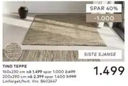 Skeidar Tind teppe tilbud