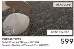 Skeidar Værdal teppe tilbud
