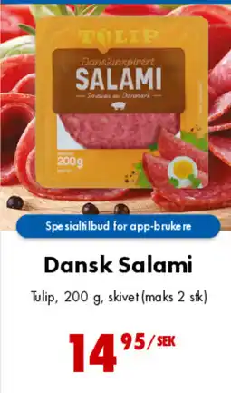 Nordby Supermarket Tulip Dansk Salami tilbud