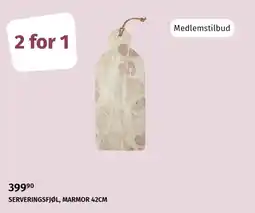 Nille Serveringsfjøl, Marmor 42cm tilbud