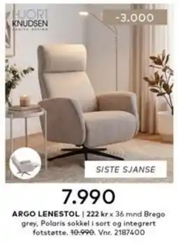Skeidar Hjort Knudsen Argo Lenestol tilbud