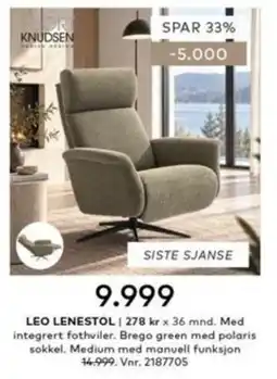Skeidar Lort Knudsen Leo Lenestol tilbud