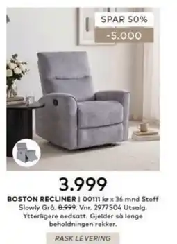 Skeidar Boston Recliner tilbud