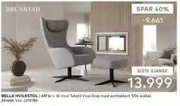 Skeidar Brunstad Bella hvilestol tilbud
