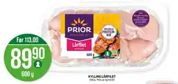 Kiwi Prior kylling lårfilet tilbud