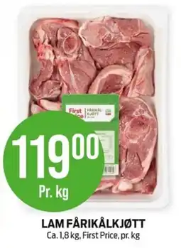 Kiwi First Price Lam Fårikål kjøtt tilbud