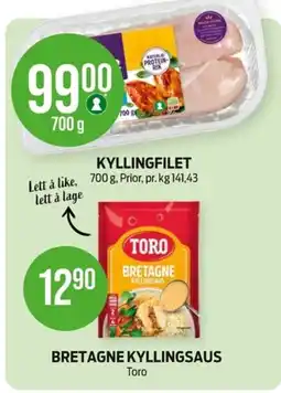 Kiwi Toro Bretagne Kyllingsaus tilbud