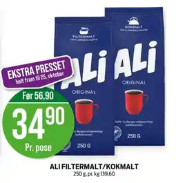 Kiwi Ali filtermalt/kokmalt tilbud