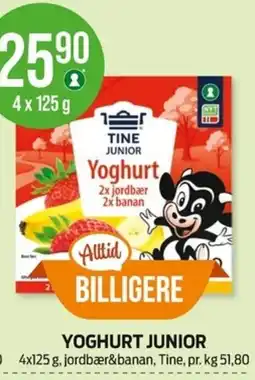 Kiwi Tine Yoghurt Junior tilbud