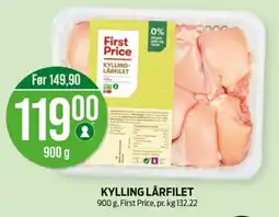 Kiwi First Price Kylling Lårfilet tilbud