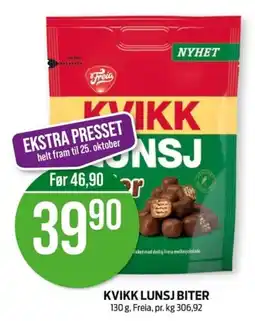 Kiwi Freia kvikk lunsj biter tilbud