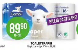 Kiwi Lambi toalettpapir tilbud