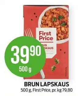 Kiwi First Price Brun Lapskaus tilbud