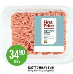 Kiwi First Price Kjøttdeig av Svin tilbud